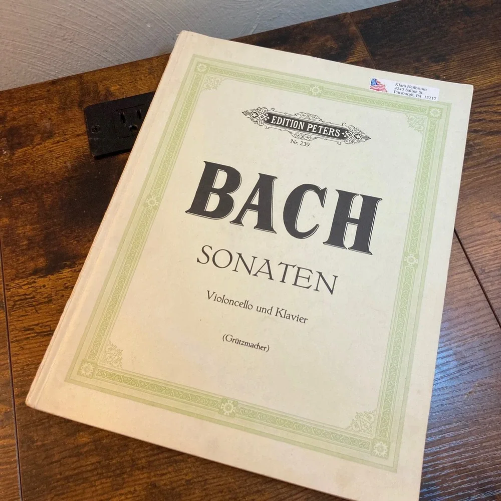 Bach Drei Sonaten Cello Piano Sheet Music Edition Peters 239 Grutzmacher